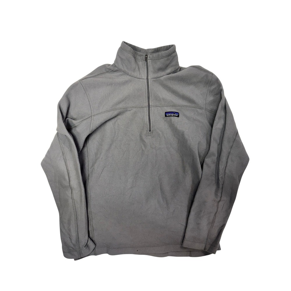 Patagonia Men's M Medium‎ Grey Quarter Zip Micro-D Fleece Pullover